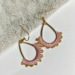 Aros Gota rosado