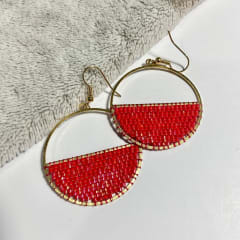Aros Medio Círculo rojo