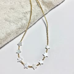 Collar Concha Estrella dorado 36 cm más alargue