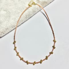 Collar Gota café claro 35 cm más alargue