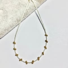 Collar Gota blanco 35 cm más alargue