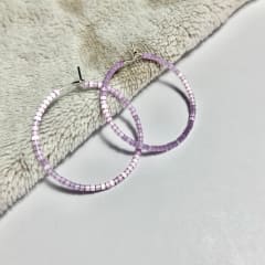 Aros Argolla lila brillante