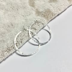 Aros Argolla blanco brillante