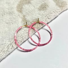 Aros Argolla rosado brillante