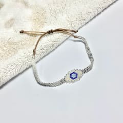 Pulsera Ojo Turco Plateado