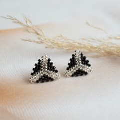 Aros Mini triángulo negro y transparente