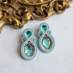 Aros Dobles celeste y lila