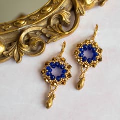 Aros Atrapasueños dorado y azul