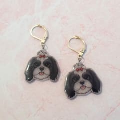 Aros TR Shih Tzu negro y blanco