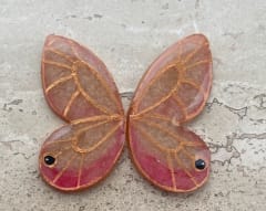 Aros Mariposa Traslúcida Pintada oscuro