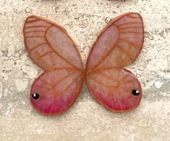 Aros Mariposa Traslúcida Pintada claro