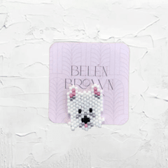 Pin Westie blanco