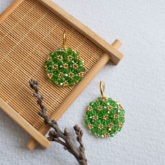 Aros Medallón verde