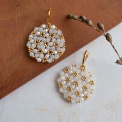 Aros Medallón blanco