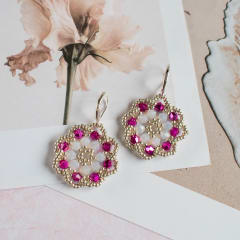 Aros Rueda rosado y blanco