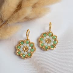 Aros Rueda verde agua y blanco