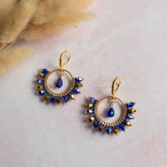 Aros Royal azul y dorado