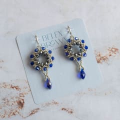 Aros Atrapasueños azul y plateado
