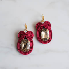 Aros Venecia rojo oscuro