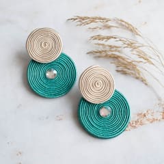 Aros Dos Círculos turquesa y crema