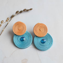 Aros Dos Círculos celeste y melón