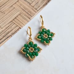 Aros Flor de Loto verde