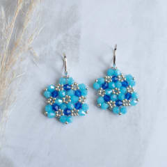 Aros Hexágono celeste y azul