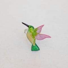 Anillo Colibrí verde rosado