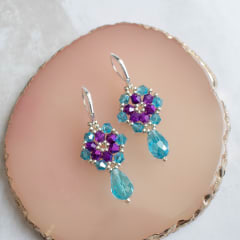Aros Toscana celeste y morado