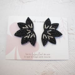 Aros Hojita Pequeña negro