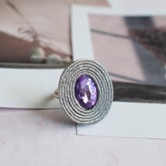 Anillo Gema lila