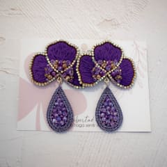 Aros Flor Orquídea grande morado