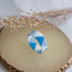 Anillo Boho azul