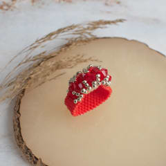 Anillo Corona rojo