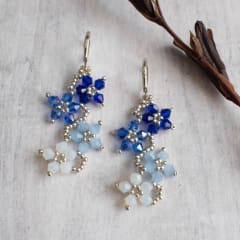 Aros Flores azul