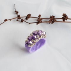 Anillo Corona lila