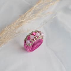 Anillo Corona rosado