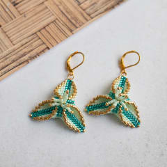 Aros Azucena menta y esmeralda
