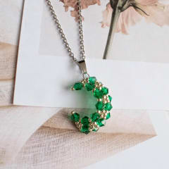 Collar Luna esmeralda