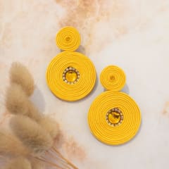 Aros Espiral Doble amarillo
