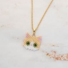 Collar Gato beige