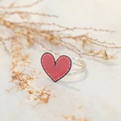 Anillo TR Corazón bordado