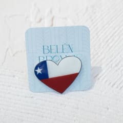 Pin Corazón Bandera Chilena