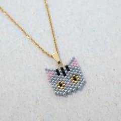 Collar gato gris