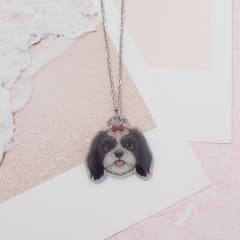 Collar TR Shih Tzu negro y blanco