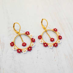 Aros Garden rojo y blanco