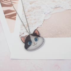 Collar TR Gato blanco y negro