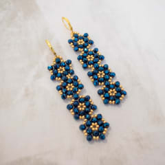 Aros Cascada XL azul metalizado