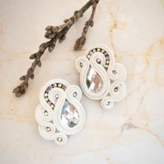 Aros Media Rosa blanco