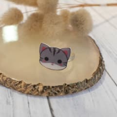 Anillo ajustable TR gato gris